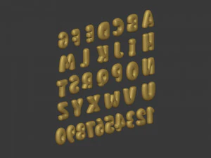Cartoon-Alphabet 3D Modell