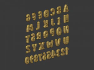 Cartoon-Alphabet 3D Modell