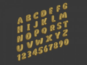Cartoon Alphabet Model 3D