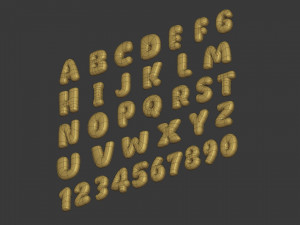 Cartoon Alphabet Model 3D
