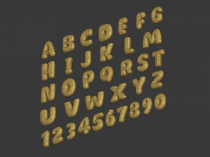 Cartoon-Alphabet 3D Modell