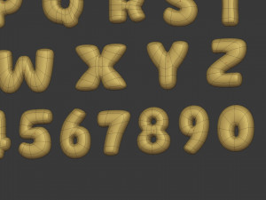 Cartoon Alphabet Model 3D