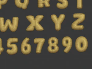 Cartoon-Alphabet 3D Modell