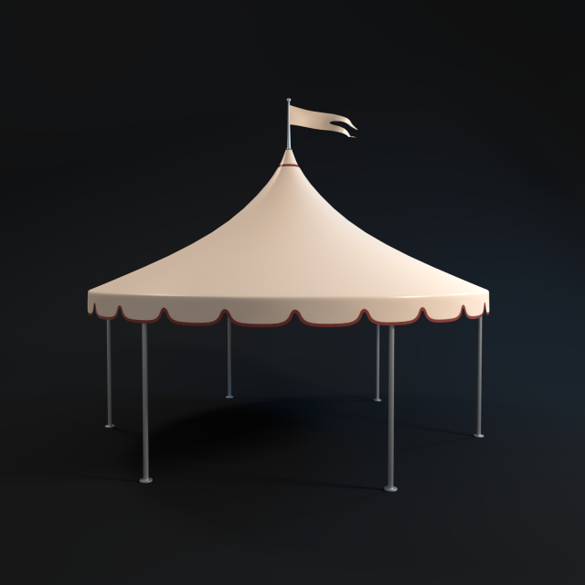 Events Tent 3D Model .c4d .max .obj .3ds .fbx .stl .blend 