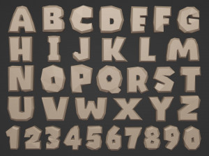 Polygonal Alphabet 3D Model