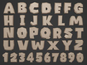 Polygonal Alphabet 3D Model
