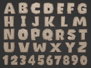 Polygonal Alphabet 3D Model