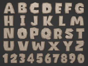 Polygonal Alphabet 3D Model