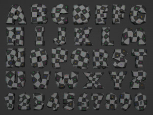 Polygonal Alphabet 3D Model