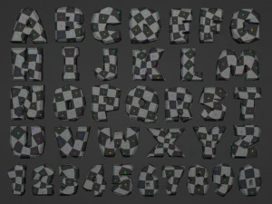 Polygonal Alphabet 3D Model