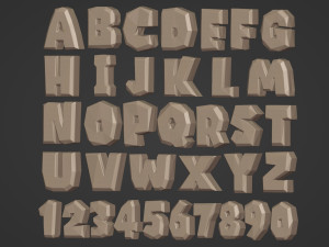 Polygonal Alphabet 3D Model