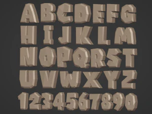 Polygonal Alphabet 3D Model