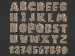 Polygonal Alphabet 3D Model