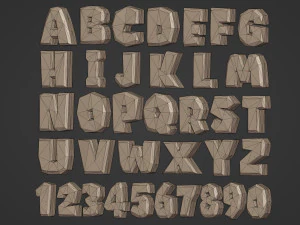 Polygonal Alphabet 3D Model