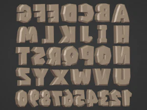 Polygonal Alphabet 3D Model