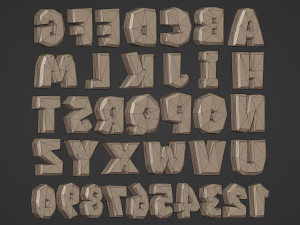 Polygonal Alphabet 3D Model