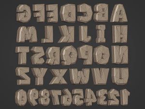 Polygonal Alphabet 3D Model