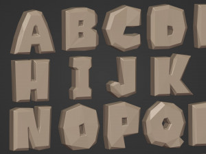 Polygonal Alphabet 3D Model