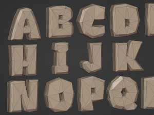 Polygonal Alphabet 3D Model