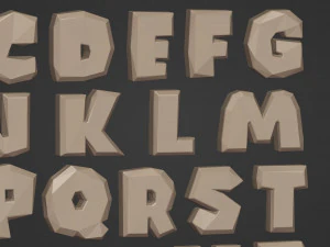 Polygonal Alphabet 3D Model