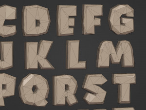 Polygonal Alphabet 3D Model