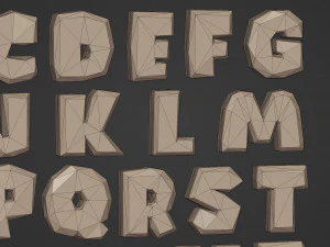 Polygonal Alphabet 3D Model