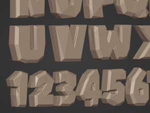 Polygonal Alphabet 3D Model