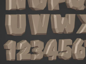 Polygonal Alphabet 3D Model