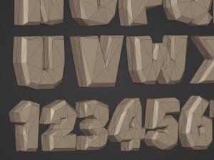 Polygonal Alphabet 3D Model