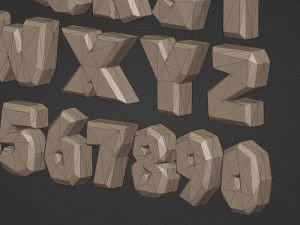 Polygonal Alphabet 3D Model