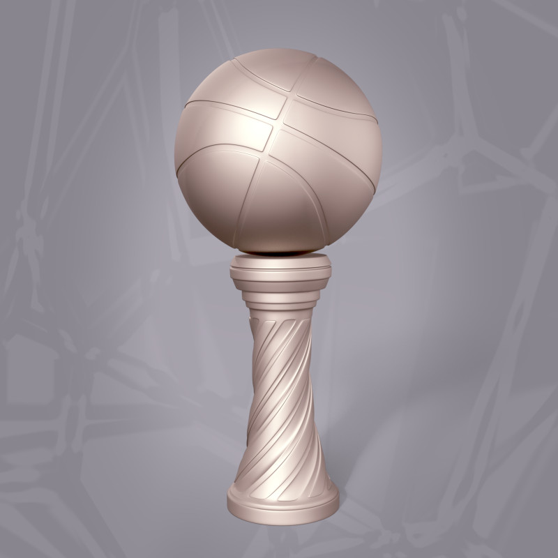 Basketball Trophy Modello di stampa 3D .c4d .max .obj .3ds .fbx .stl .blend 