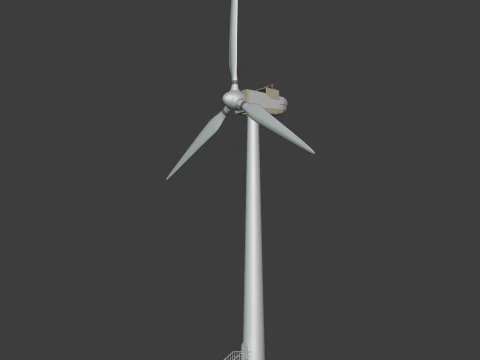 Wind Turbine with Generic Design 3D Model