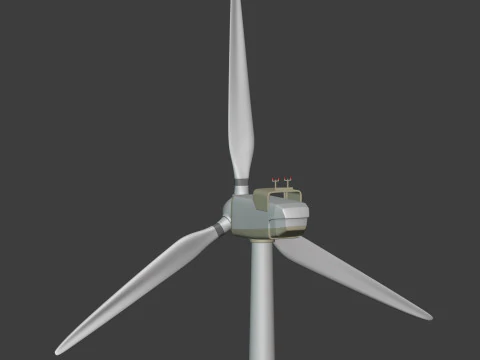 Wind Turbine with Generic Design 3D Model