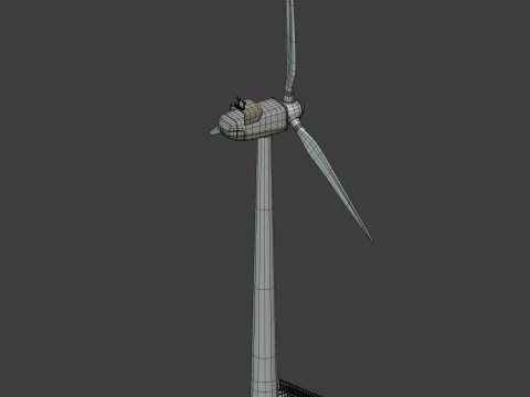 Wind Turbine with Generic Design 3D Model