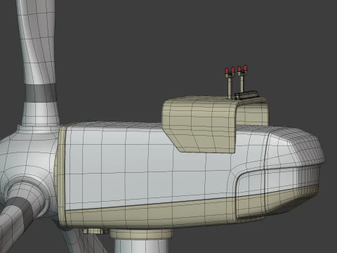 Wind Turbine with Generic Design 3D Model