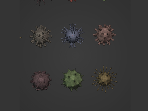 Virus Pack 3D Model