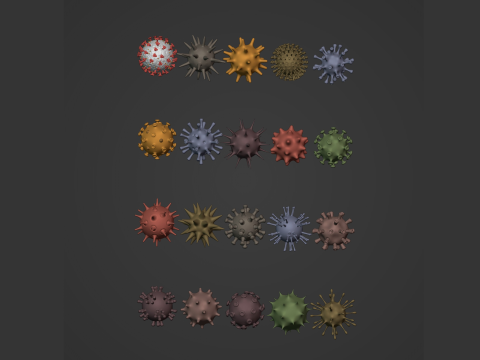 Virus Pack 3D Model