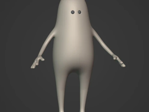 Cartoon Character -- Rigged 3D Model