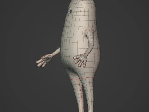 Cartoon Character -- Rigged 3D Model