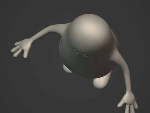 Cartoon Character -- Rigged 3D Model