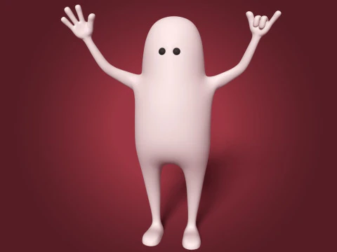 Cartoon Character -- Rigged 3D Model