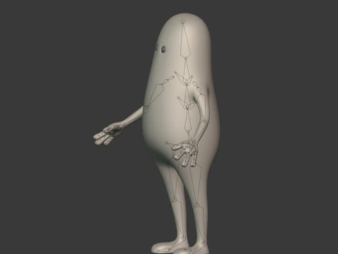 Cartoon Character -- Rigged 3D Model
