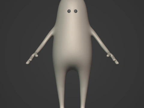Cartoon Character -- Rigged 3D Model
