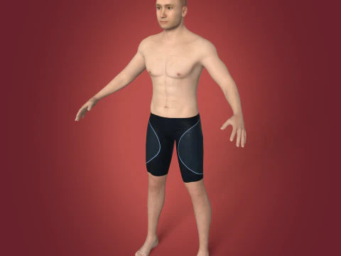 Schwimmer &ndash; manipuliert 3D Modell