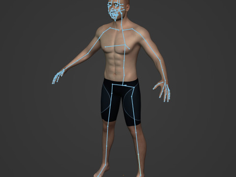 Swimmer - Rigged 3D Model