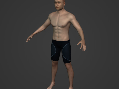 Swimmer - Rigged 3D Model