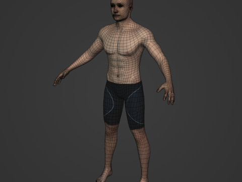 Swimmer - Rigged 3D Model