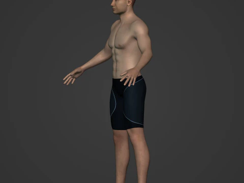 Swimmer - Rigged 3D Model