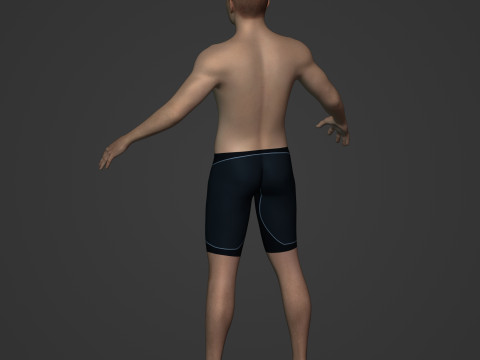 Swimmer - Rigged 3D Model