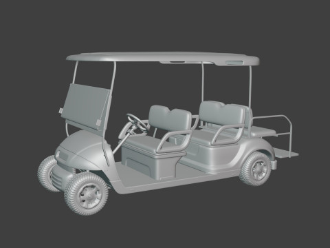 Golf Cart 1 Large 3D Model